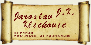Jaroslav Kličković vizit kartica